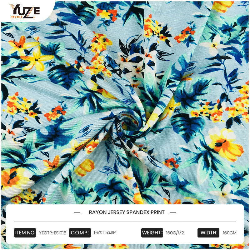 Yzgtp-ES1018 Rayon Jersey Spandex Print