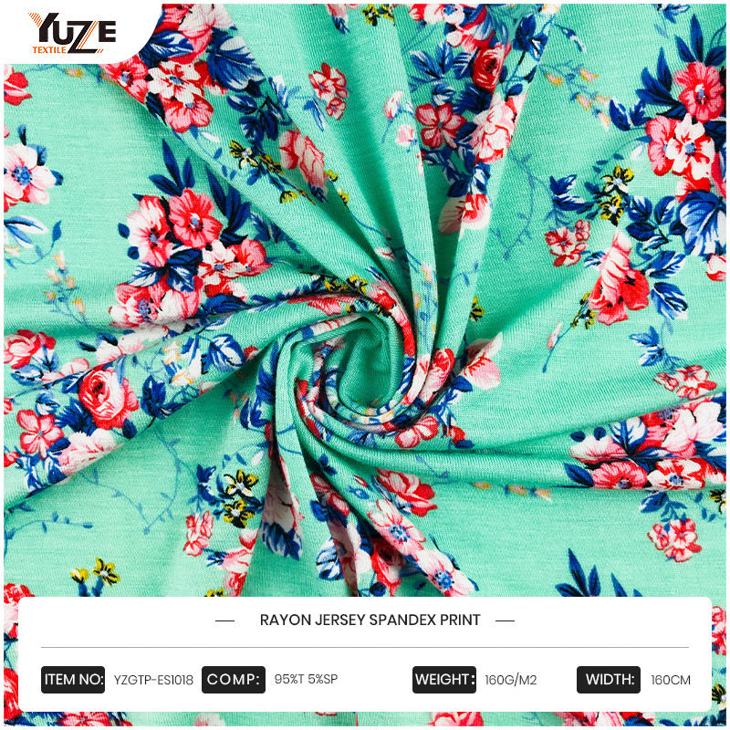 Yzgtp-ES1018-2 Rayon Jersey Spandex Print