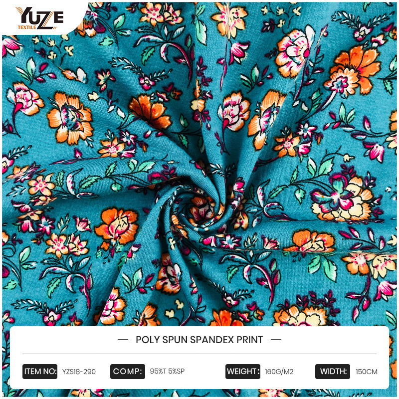 YZS18-290 Poly spona Spandex Print
