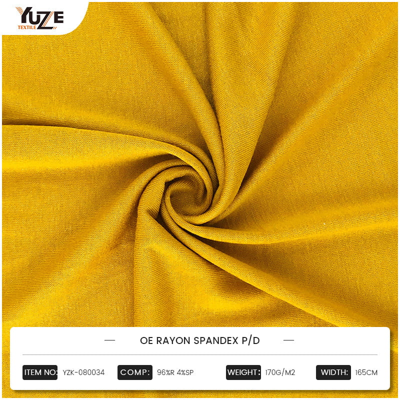 Elastické vlastnosti pletených textílií Rayon-Spandex ich robia vynikajúcimi v športovom oblečení a príležitostnom oblečení