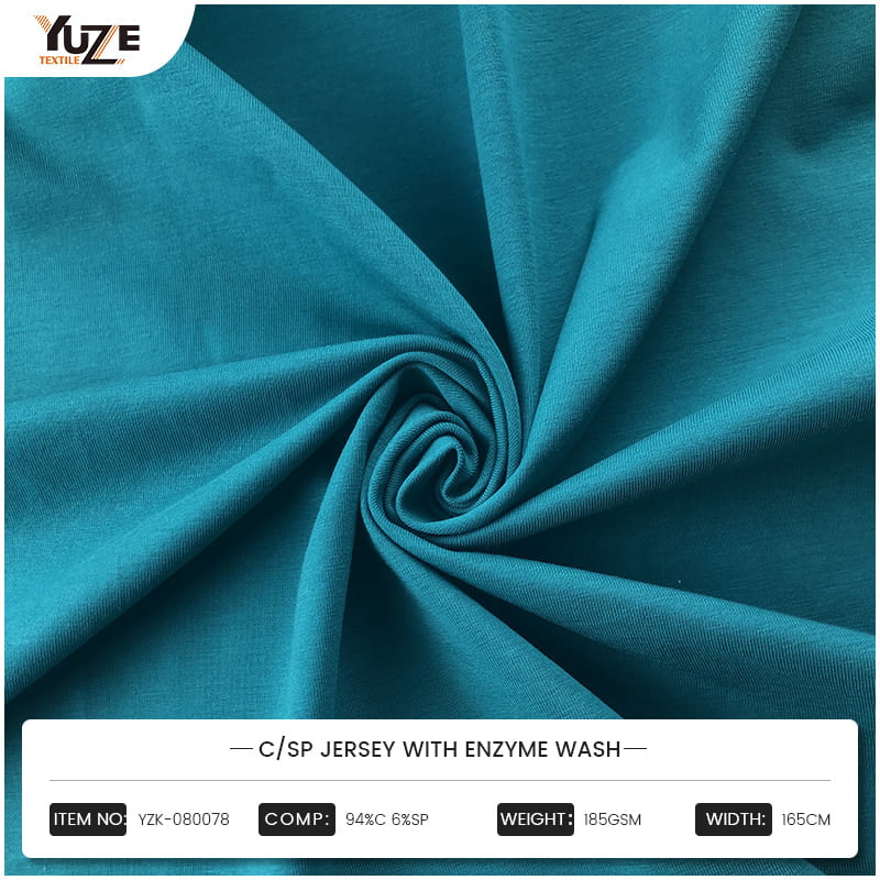 YZK-080078 CSP Jersey s enzýmovým umývaním
